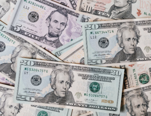 A Photo of Dollar Bills